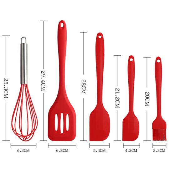 5Pcs Silicone Cooking Utensils Set