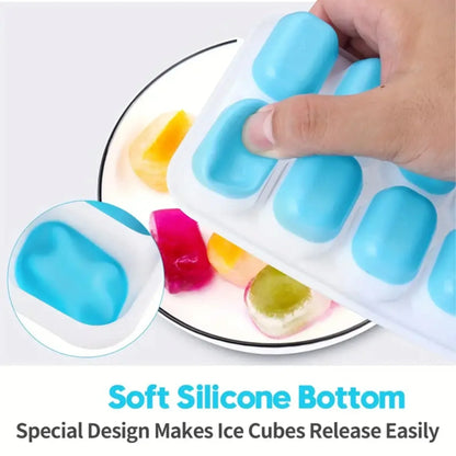 14 Ice Cube Square Ice Cube Mold with Lid