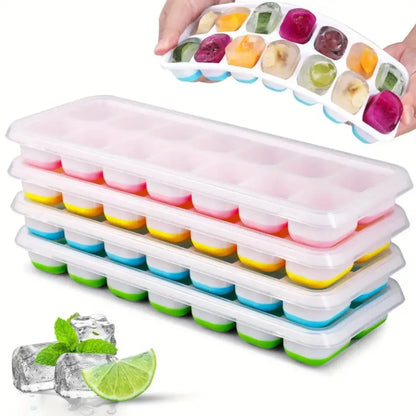 14 Ice Cube Square Ice Cube Mold with Lid