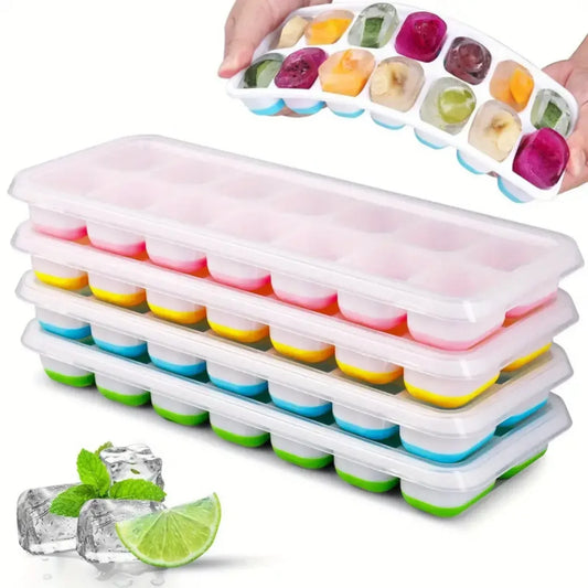 14 Ice Cube Square Ice Cube Mold with Lid