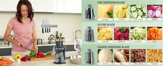 3 in 1 Rotary Cheese Grater